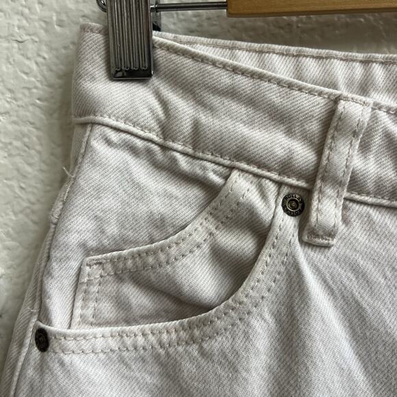 ROLLAS Original High Rise Straight Jeans Salt Color Cream Sz 28 Retro Pockets - Picture 5 of 10